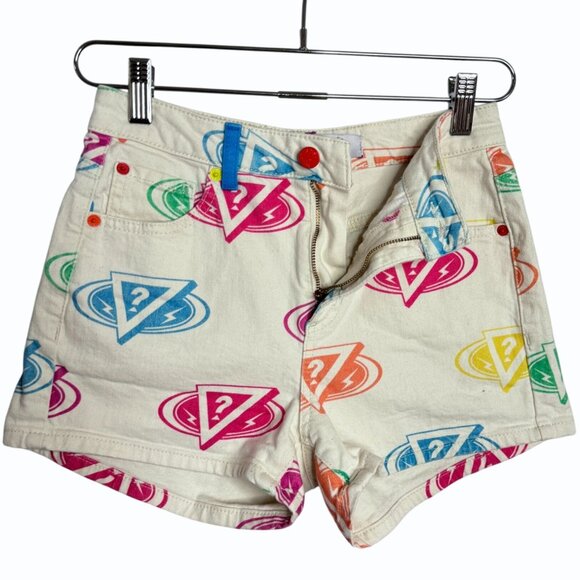 GUESS x J Balvin Colores Collection Womens 25 High-Waisted Mom Shorts Rainbow - Picture 2 of 13
